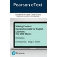 thumbnail image 1 of Making Content Comprehensible for English Learners: The SIOP Model -- Enhanced Pearson eText, 9780134114958, 0134114957, Paperback, 5 edition, 1 of 1