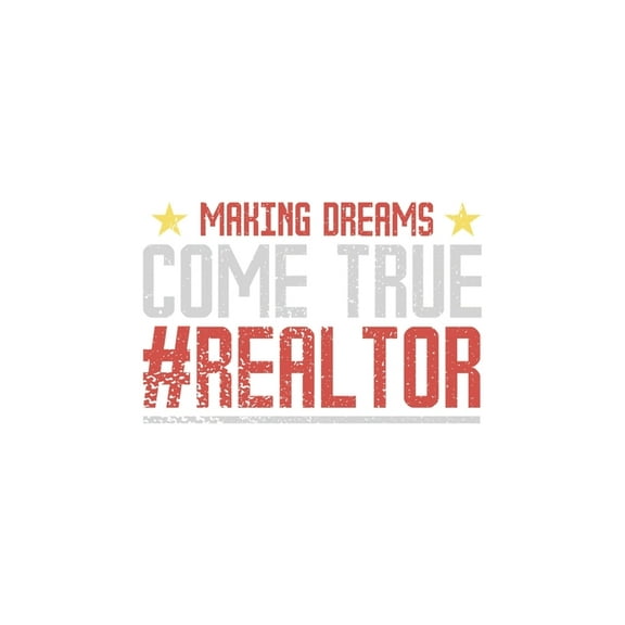 Making Dreams Come True #Realtor: 120 Pages I 6x9 I Dot Grid I Funny Salesperson, Realtor & Mortage Gifts (Paperback)