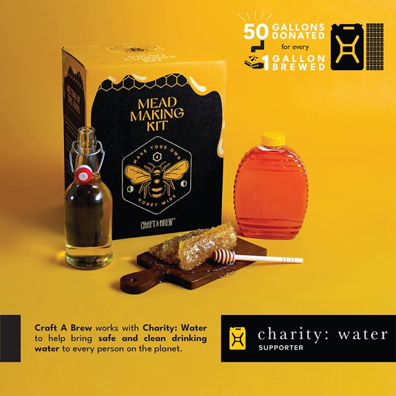 Making Kit - Reusable Home Brewing Starter Set for Honey Wine with Glass Carboy and Accessories