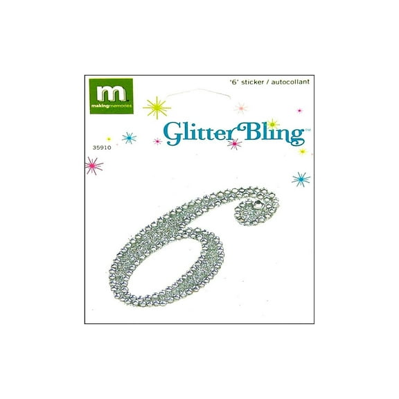 Making Mem Sticker Glitter Bling Monogram Script 6