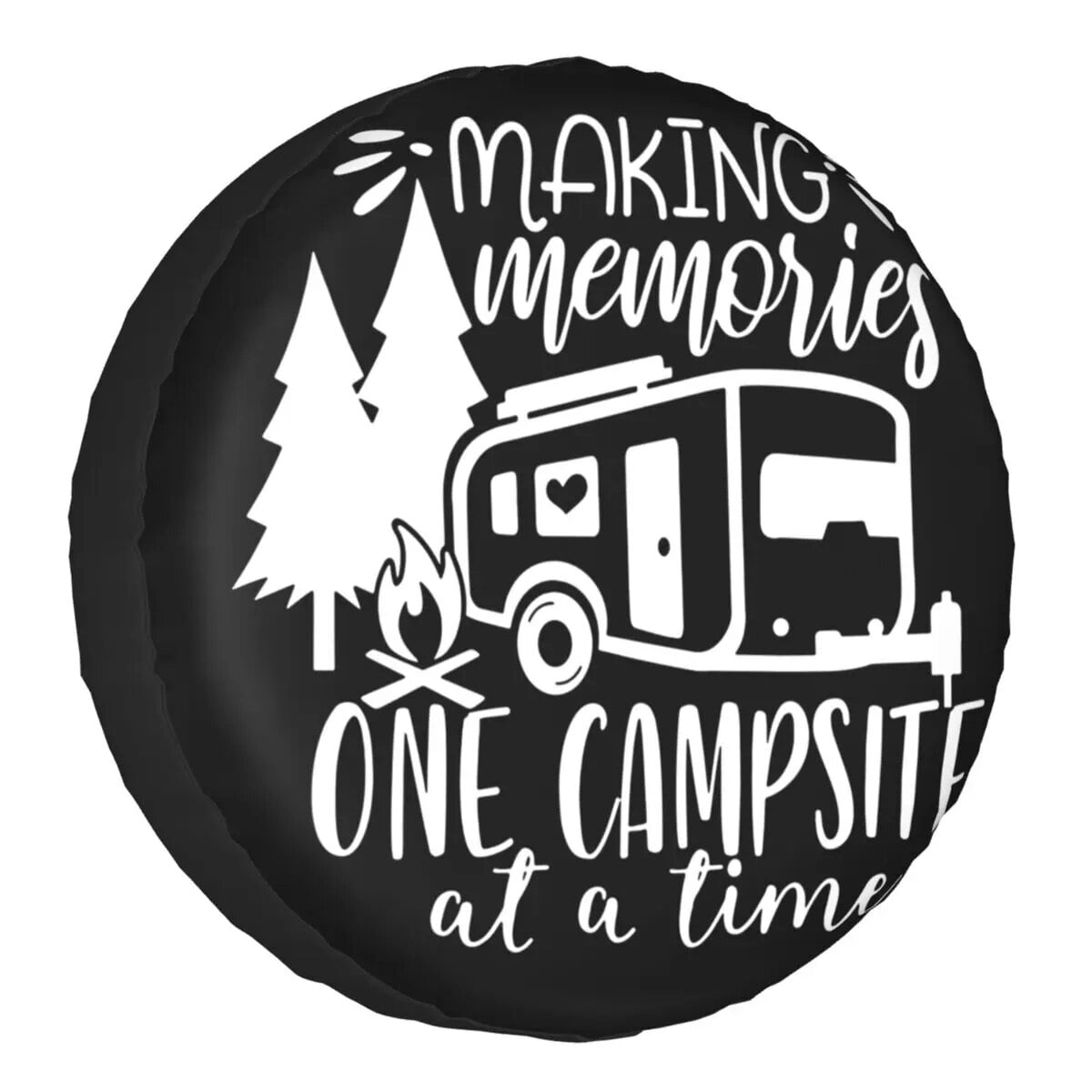Making Memories One Campsite At A Time Spare Wheel Tire Cover for Prado