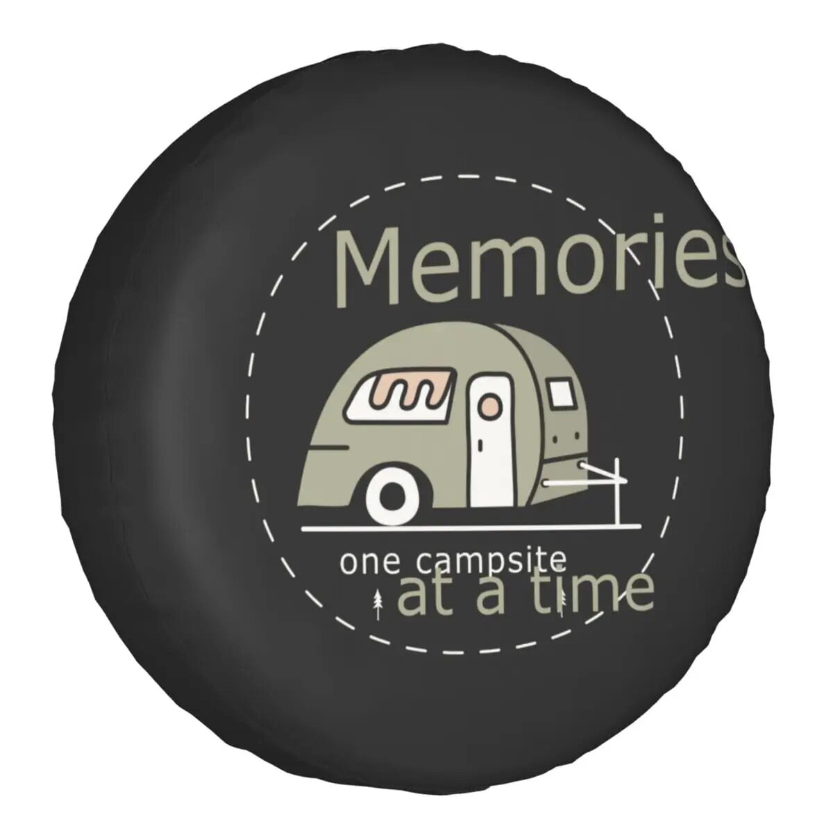 Making Memories One Campsite At A Time Spare Wheel Tire Cover for Prado
