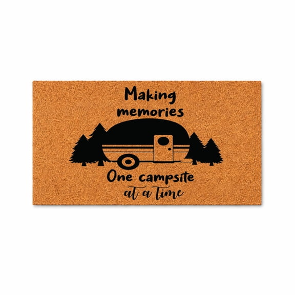 Making Memories One Campsite At A Time Doormat, Camper Trailer Decor, RV Camping Welcome Mat, Housewarming Gift, New Home Gift 3082 (16x24 inches) 3082