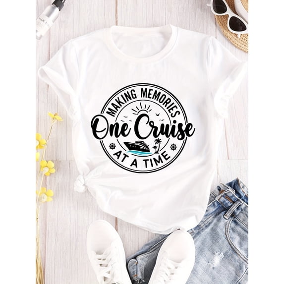Making Memories One Cruise At A Time T-Shirt Fun Family Vacation Tee