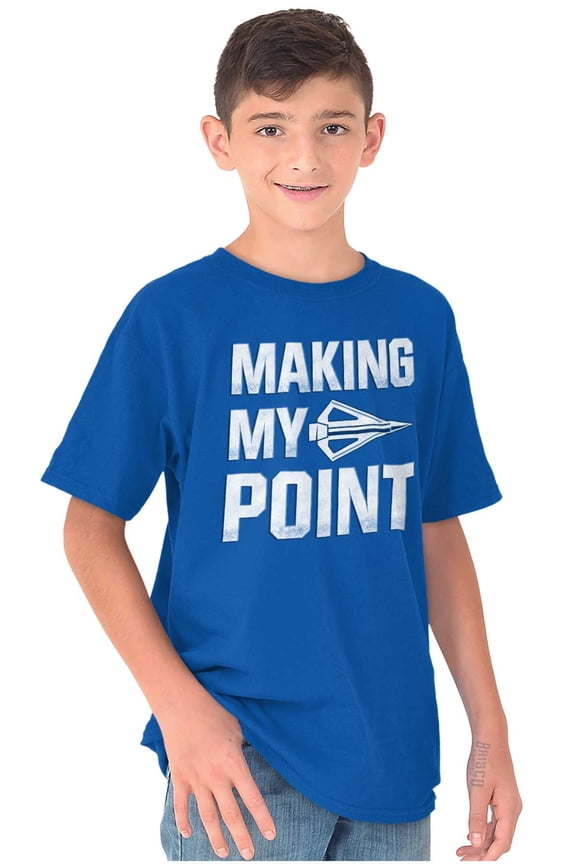 Making My Point Bow Hunting Season Crewneck T Shirts Boy Girl Teen Brisco Brands S