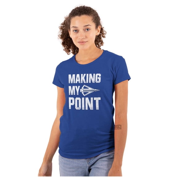 Making My Point Bow Hunting Season Womens Fitted Plus Size Graphic Tee Brisco Brands 2X