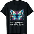 thumbnail image 1 of Making Progress One Day At A Time Butterfly, Journey T-Shirt mens t hirt men，black，women，misfits，journey ，boys, 1 of 4