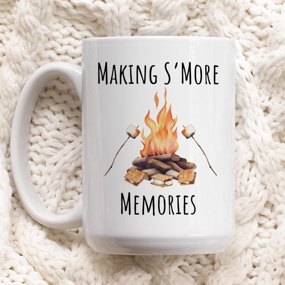 Making S'more Memories Coffee Cup, Campfire Mug, Smores Mug, Outdoors Mug, Camping Mug, Marshmallow Mug, Autumn Mug, S'mores, Cute Mugs