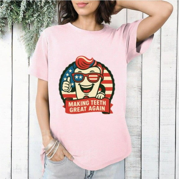Making Teeth Great Again 4th Of July America USA Funny T-Shirt, for men & women, up to size 5XL