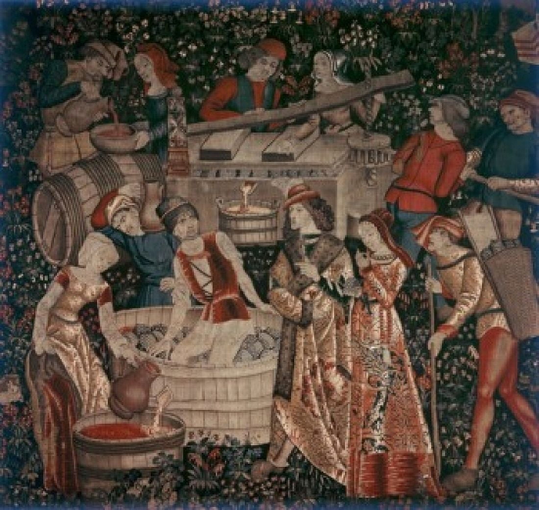 Making Wine TapestryTextiles Canvas Art - (24 x 36)