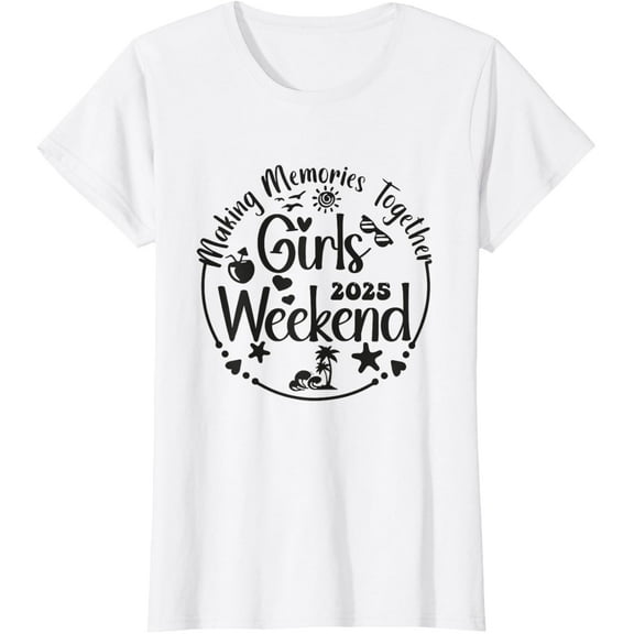 Making memories together Girls trip 2025 vintage T-ShirtMen and women, White T-shirt, size: Extra large