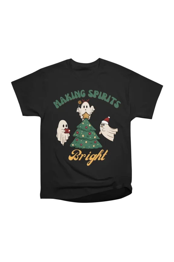 Making spirits bright christmas ghosts T-Shirt Tee Gift For Him Merch For Her Apparel For