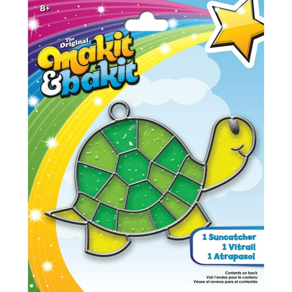 Makit Bakit Suncatcher Craft Kit - Turtle, Girls Ages 8 and Up