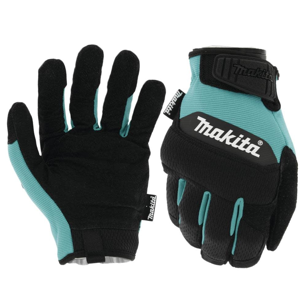 Makita 100% Genuine Leather-Palm Performance Gloves (Large)