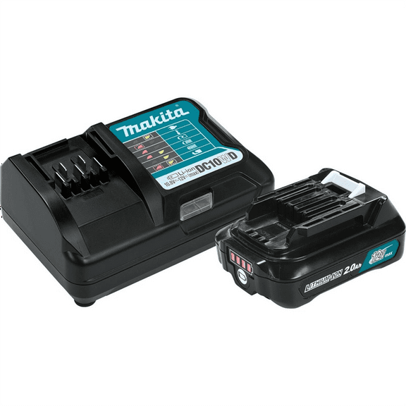 Makita 12V CXT 2.0 Ah Battery and Charger Starter Pack
