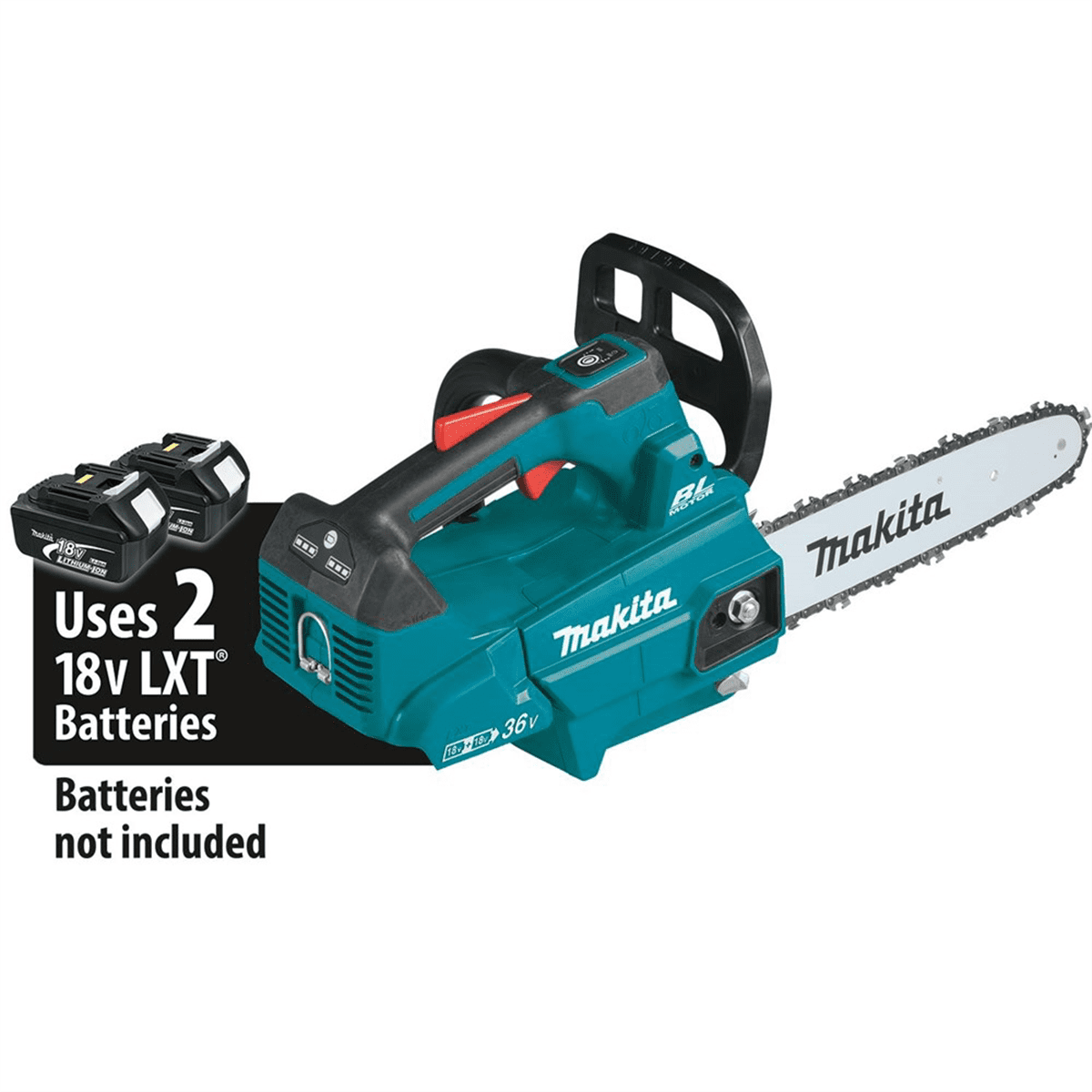 Makita 14" Brushless 36V Battery Powered Chainsaw, XPT Technology, Variable Speed Trigger