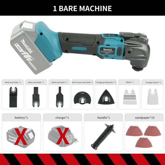 Makita 18V Brushless Quick Release Oscillating Tool Multi-Functional Electric Trimmer Compatible Renovator