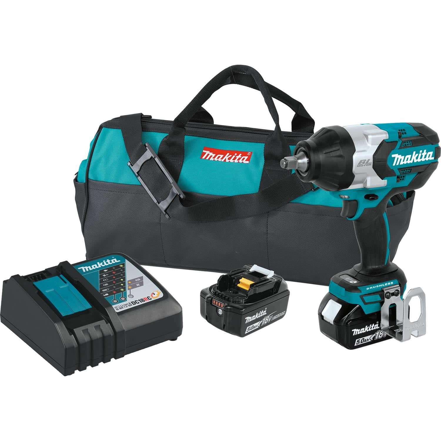 Makita 18V LXT® Li-Ion Brushless Cordless High Torque 1/2" Sq. Drive Impact Wrench Kit w/ Friction Ring