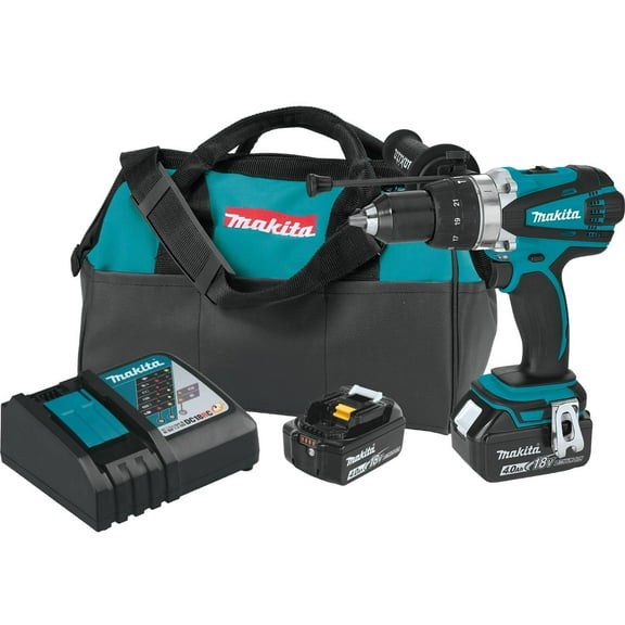 Makita 18V LXT Lithium-Ion Cordless 1/2" Hammer Driver-Drill Kit (4.0Ah)