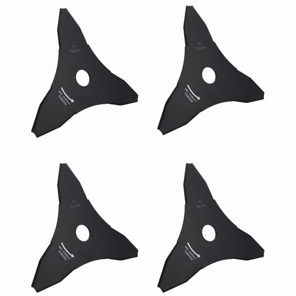 Makita 195298-3 9in 3-Tooth Brush Cutter Blade for Brush Cutter and Trimmer (4-Pack)