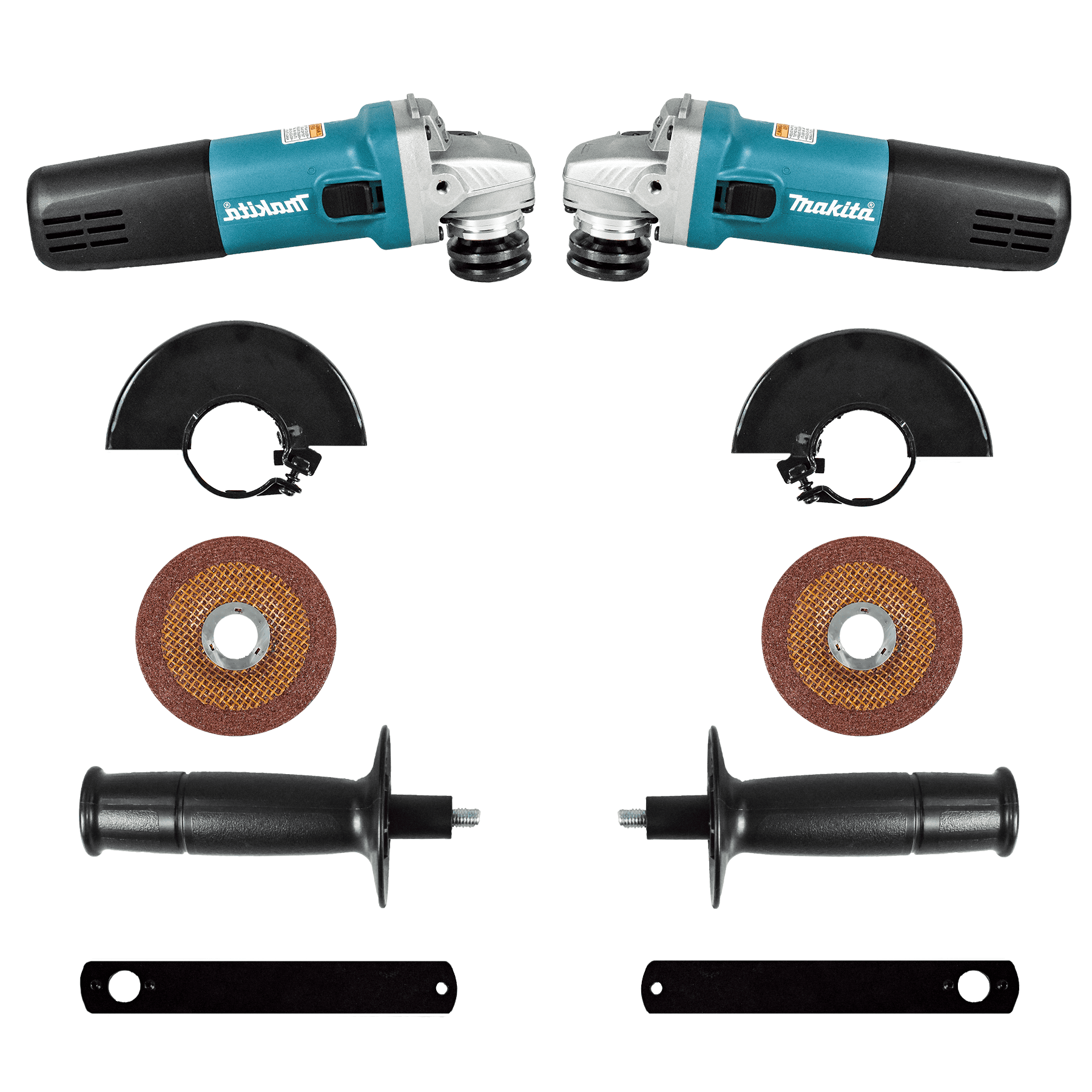 Makita 7.5-Amp 4-1/2 in. Corded Angle Grinder with AC/DC Switch (2-Pack)  9557NB2 
