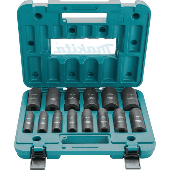 Makita 14 Pc. 1/2" Drive Deep Well Impact Socket Set