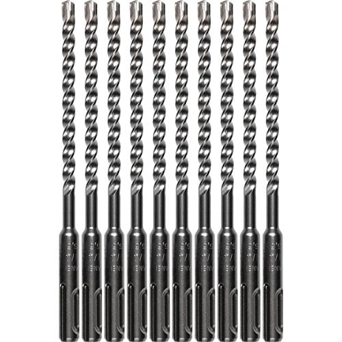 Makita B-61210 SDS-Plus Bits, 3-Cutter, 1/4" x 6", 10-Pack