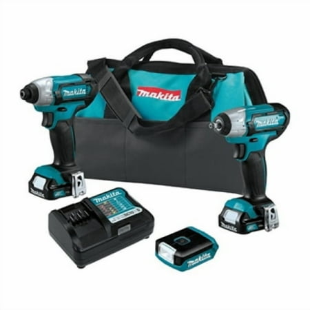 Makita CT324 12V Max CXT Cordless 3-Piece Kit, Impact Driver/Wrench, LED Light