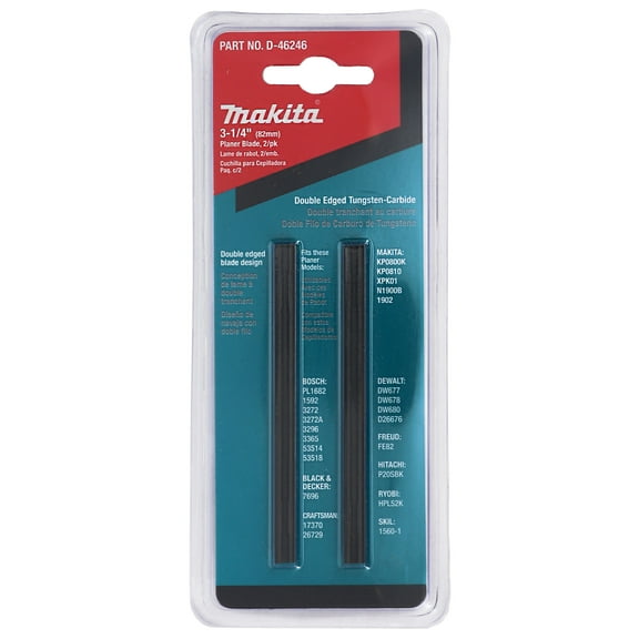 Makita D-46246 TC Double Edged Planer Blade Set for Planer Model KP0800K