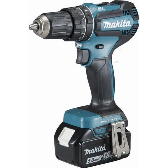 Makita DHP485RTJ 18V Li-ion LXT Brushless Combi Drill complete with 2 x 5.0 ah Li-ion Batteries
