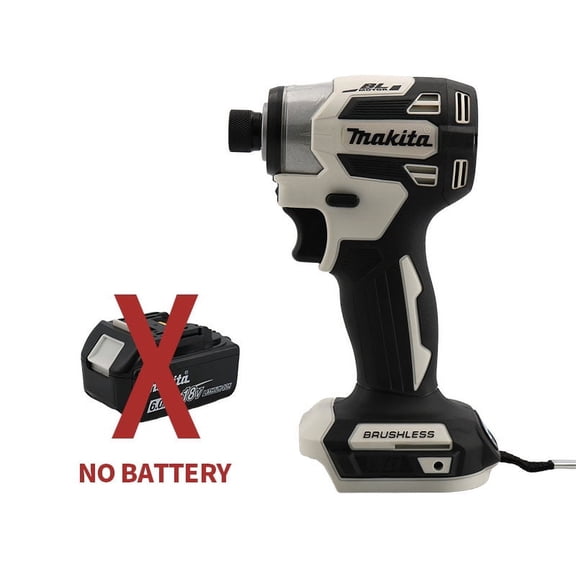 Makita DTD173 18V Cordless Impact Driver, Brushless Motor, LXT BL Electric Drill, Wood, 2.2, T Mode, 180 N M, Rechargeable Power Tools, Bare Tool - White