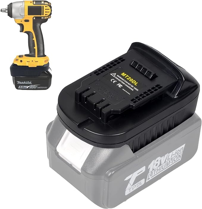 for Makita to Dewalt Battery Adapter Compatible with Makita 18v Lithium Battery Convert to Dewalt 18v 20v Lithium Batteries Converter MT20DL Use with Dewalt 18v 20v Cordless Power Tools Walmart
