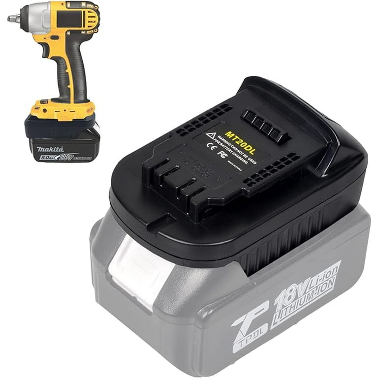 for Makita to Dewalt Battery Adapter Compatible with Makita 18v Lithium Battery Convert to Dewalt 18v 20v Lithium Batteries Converter MT20DL Use with Dewalt 18v 20v Cordless Power Tools Walmart