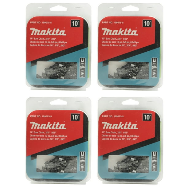 Makita E 02434 10 inch Saw Chain 3 8 inch .043 inch Tool Replacement Parts for XCU06Z 4 Pack