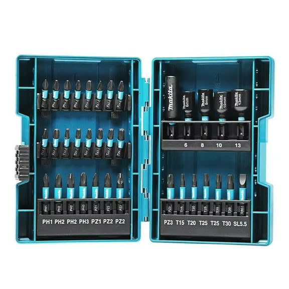 Makita E-06638 Impact Driver Bit and Socket Set 35PCS Hex Shaft Hexagon Screwdriver Head Sleeve Set Tool Accessories