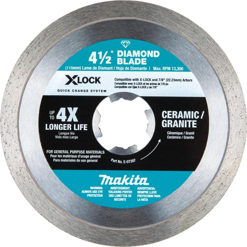 Makita E 07397 X LOCK 4 1 2 Cont. Rim Diamond Blade for Ceramic Granite Walmart Business Supplies