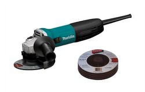 Makita GA4530X 4-1/2" Angle Grinder with 5 Wheels, 6 Amp, 11000 RPM