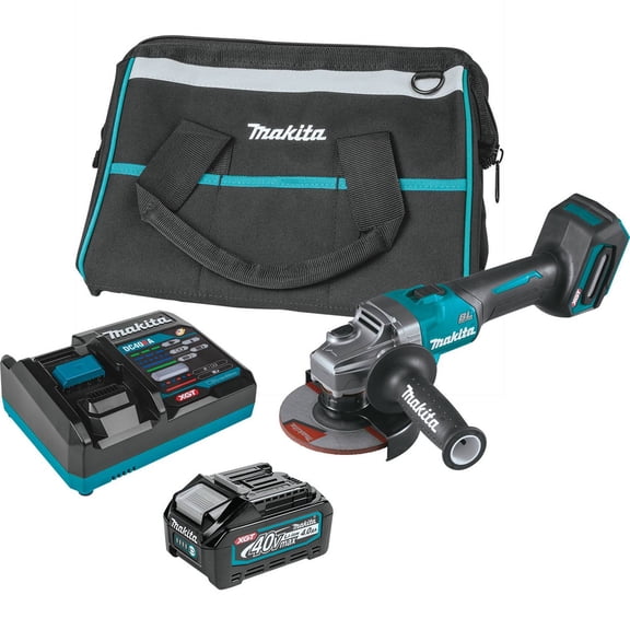 Makita GAG01M1 40V max XGT Brushless Lithium-Ion 4-1/2 in./5 in. Cordless Cut-Off/Angle Grinder Kit with Electric Brake (4 Ah)