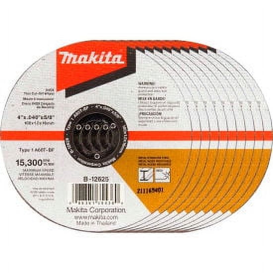 Makita INOX Thin Cut-Off Wheel 60 Grit Type 27 4"" Dia x 1/25""T x 5/8"" Cntr Ho