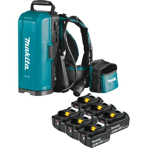 Makita PDC01G6 ConnectX, LXT, LXT X2 and XGT Portable Backpack Power Supply with 6 Batteries (6.0Ah)