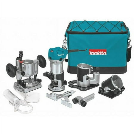 Makita RT0701CX3 1-1/4 HP Variable Speed Compact Router Kit, 10,000 - 30,000 RPM