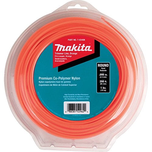 Makita T-03408 Round Trimmer Line, 0.095 X 280, Orange, 1 lbs.