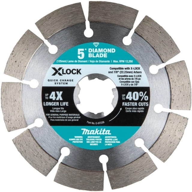 Makita X-Lock 5 inches Segmented Diamond Blade For Masonry Cutting ...