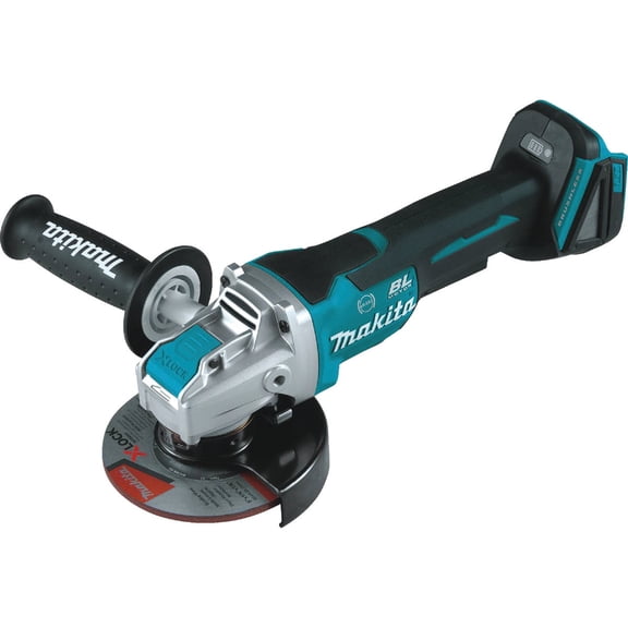 Makita XAG26Z 18V LXT Lithium-Ion Brushless Cordless 4-1/2 / 5" Paddle Switch X-LOCK Angle Grinder, with AFT, Tool Only