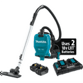 thumbnail image 1 of Makita 18V X2 (36V) LXT&reg; Lith-Ion Brushless Cordless 1/2 Gallon HEPA Filter Backpack Dry Vacuum Kit (5.0Ah), 1 of 5