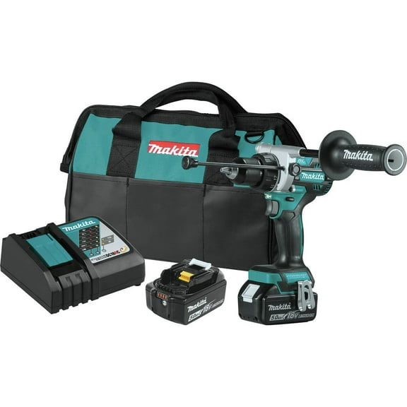 Makita XPH14T 18V LXT Brushless Lithium-Ion 1/2 in. Cordless Hammer Drill Driver Kit (5 Ah)