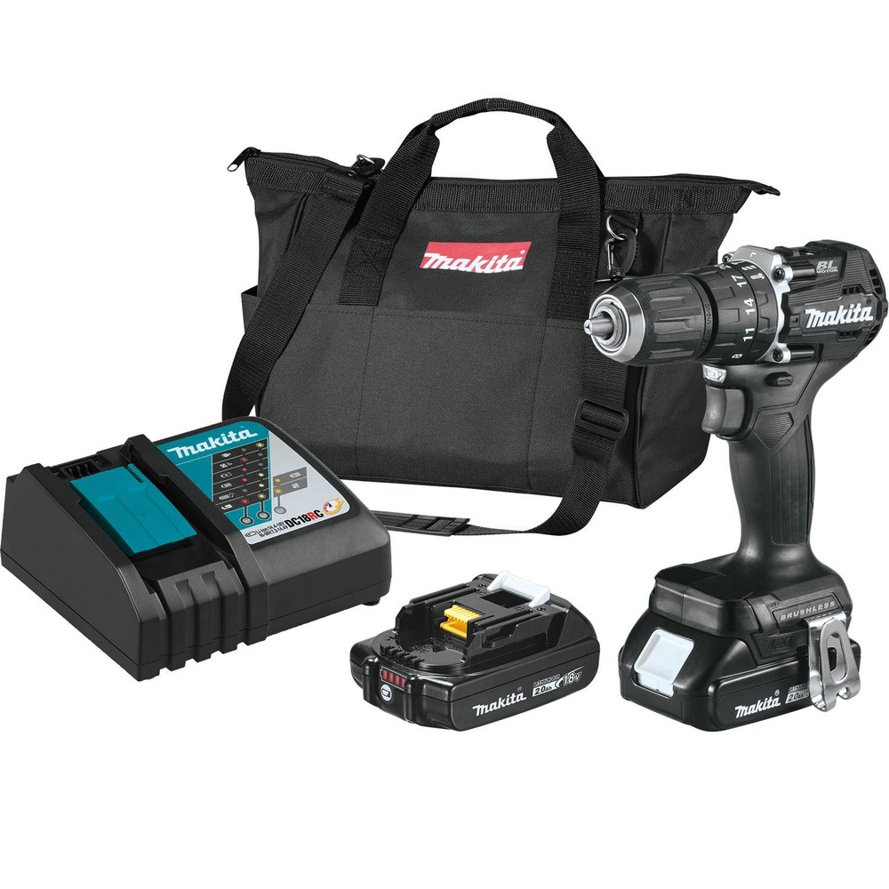 Makita XPH15RB 18V LXT Sub-Compact Cordless Hammer Driver-Drill Kit, 1/2-In., Brushless Motor, (2) Lithium- - Quantity 1