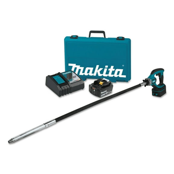 Makita XRV01T 18V LXT 5.0 Ah Cordless Lithium-Ion 4 ft.Concrete Vibrator Kit