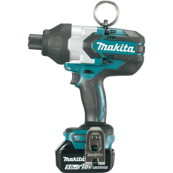 Makita Cordless Hi-Torque 7/16"" Hex Impact Wrench Kit 5.0Ah 18V LXT Li-Ion Brus