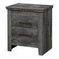thumbnail image 1 of Maklaine 15.5" 2-drawer Transitional Solid Wood Nightstand in Rustic Gray, 1 of 5